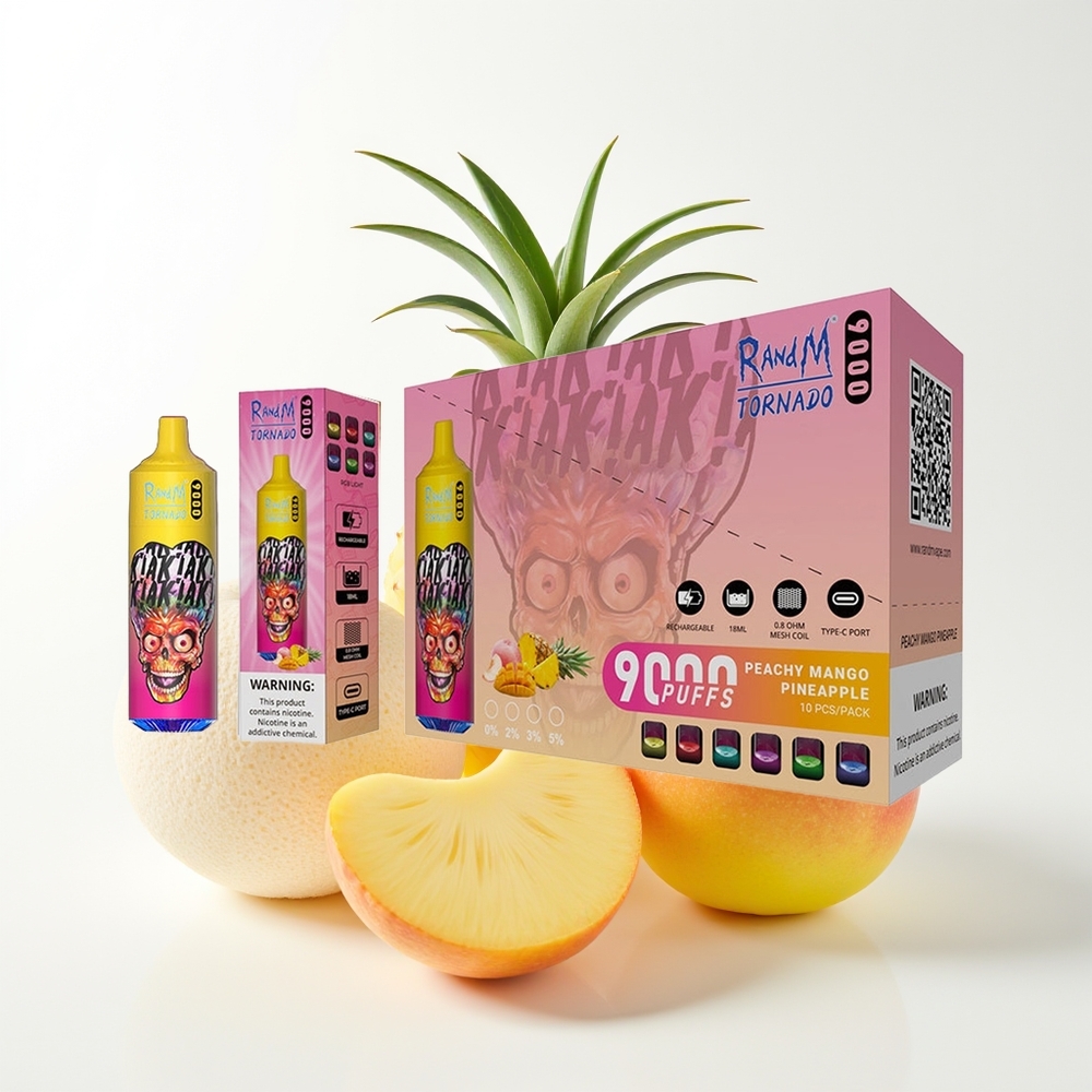 RandM Fumot Tornado 9000 Peachy Mango Pineapple Mesh RGB