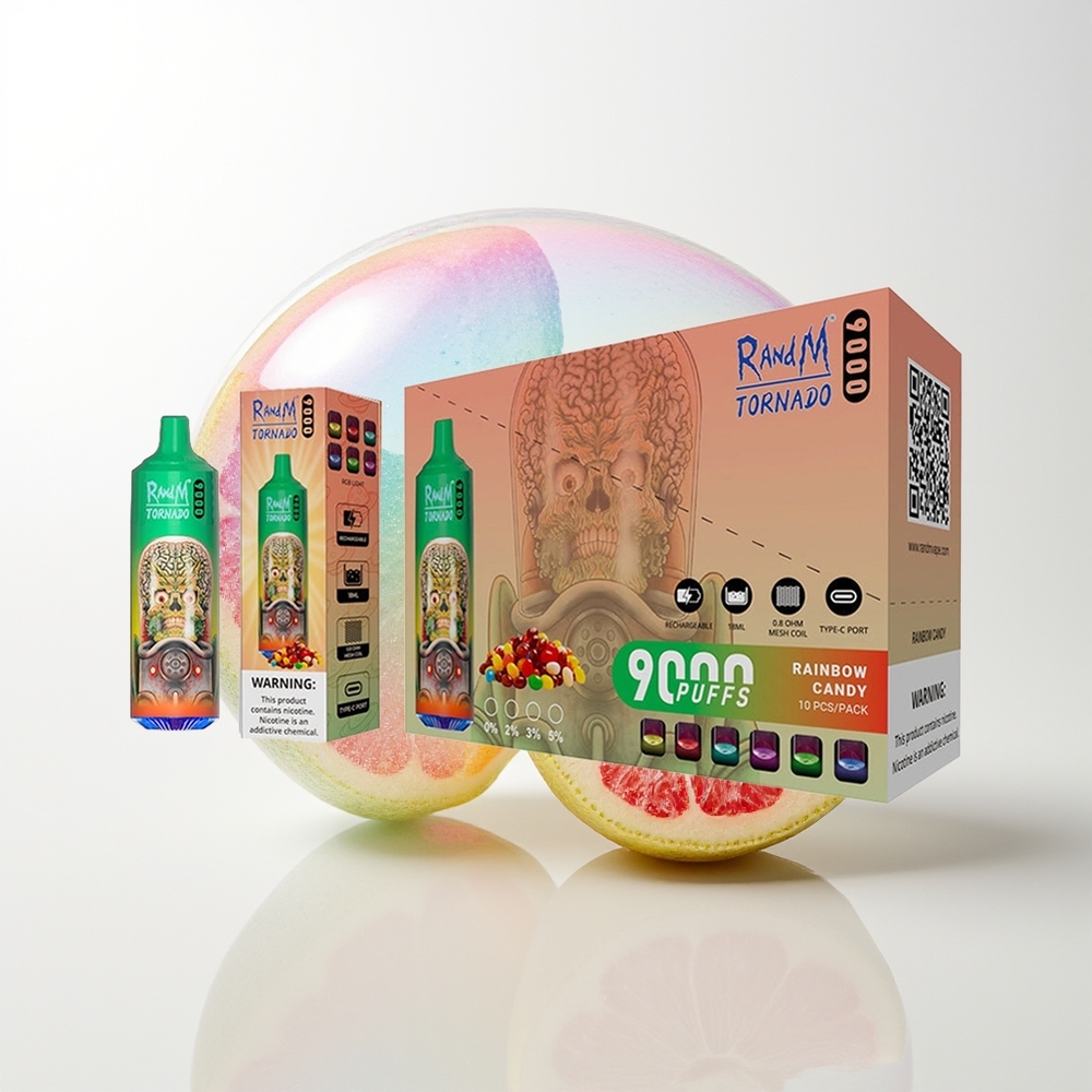 RandM Fumot Tornado 9000 Rainbow Candy Mesh RGB