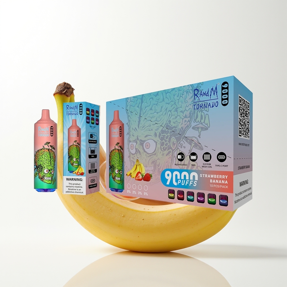 RandM Fumot Tornado 9000 Strawberry Banana Mesh RGB