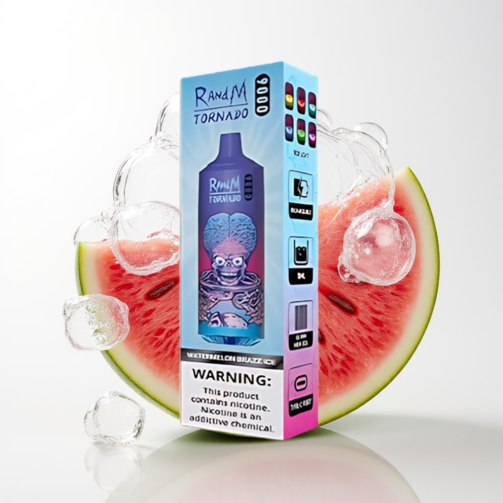 RandM Fumot Tornado 9000 Watermelon Brazz Ice Mesh RGB