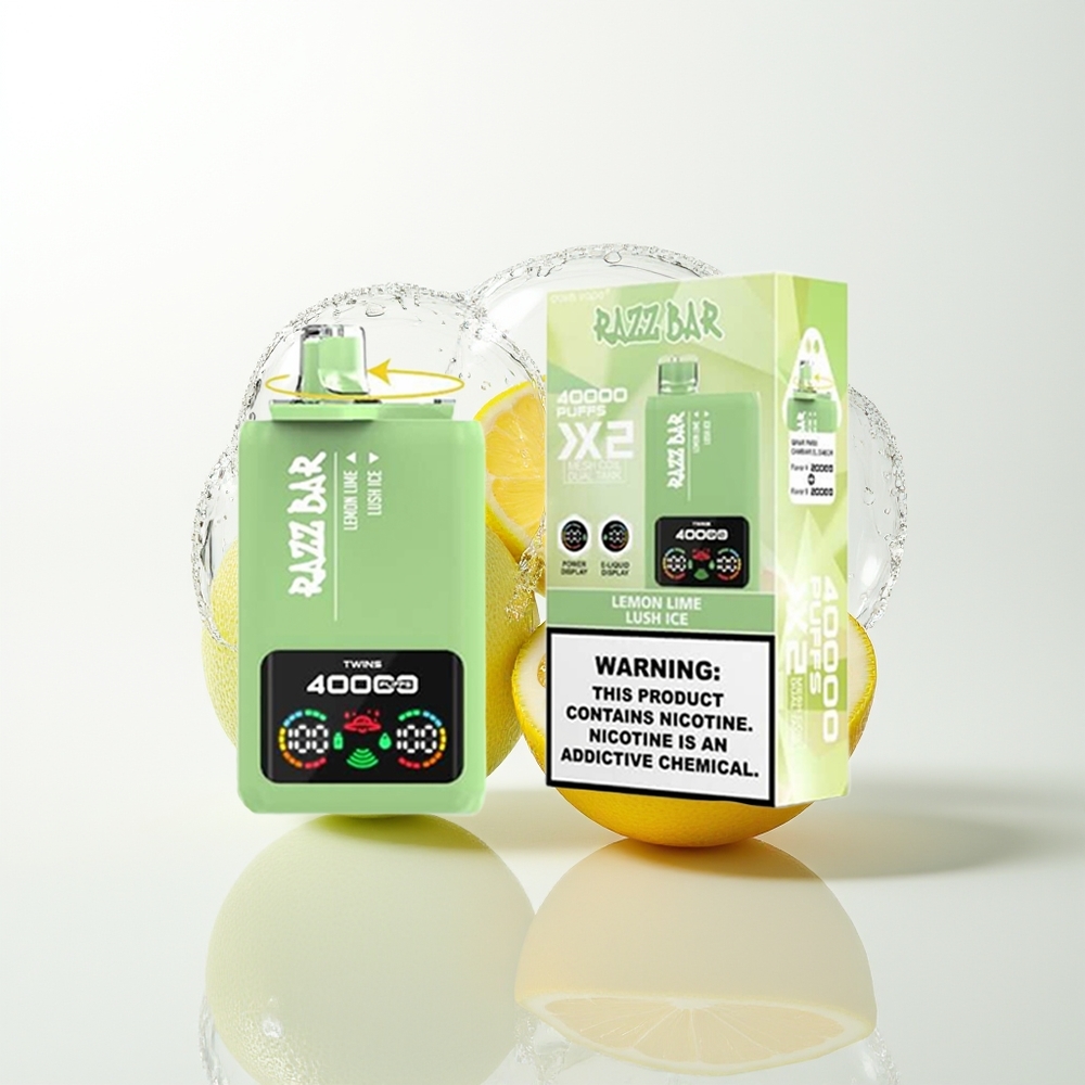 Razz Bar 40000 Lemon Lime - Lush Ice with Mesh Coil & Type-C