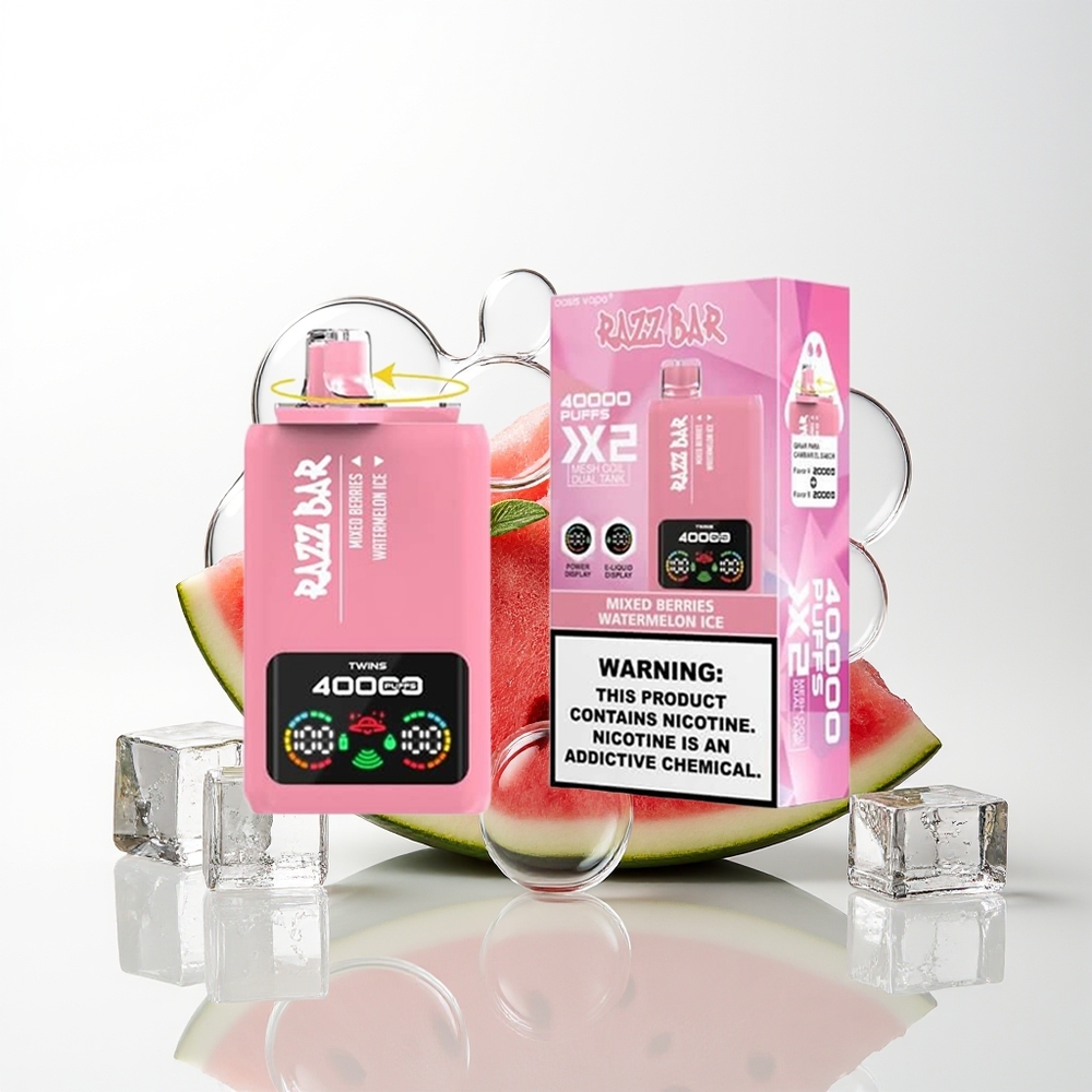 Razz Bar 40000 Mixed Berries - Watermelon Ice with Mesh Coil & 5% Nicotine