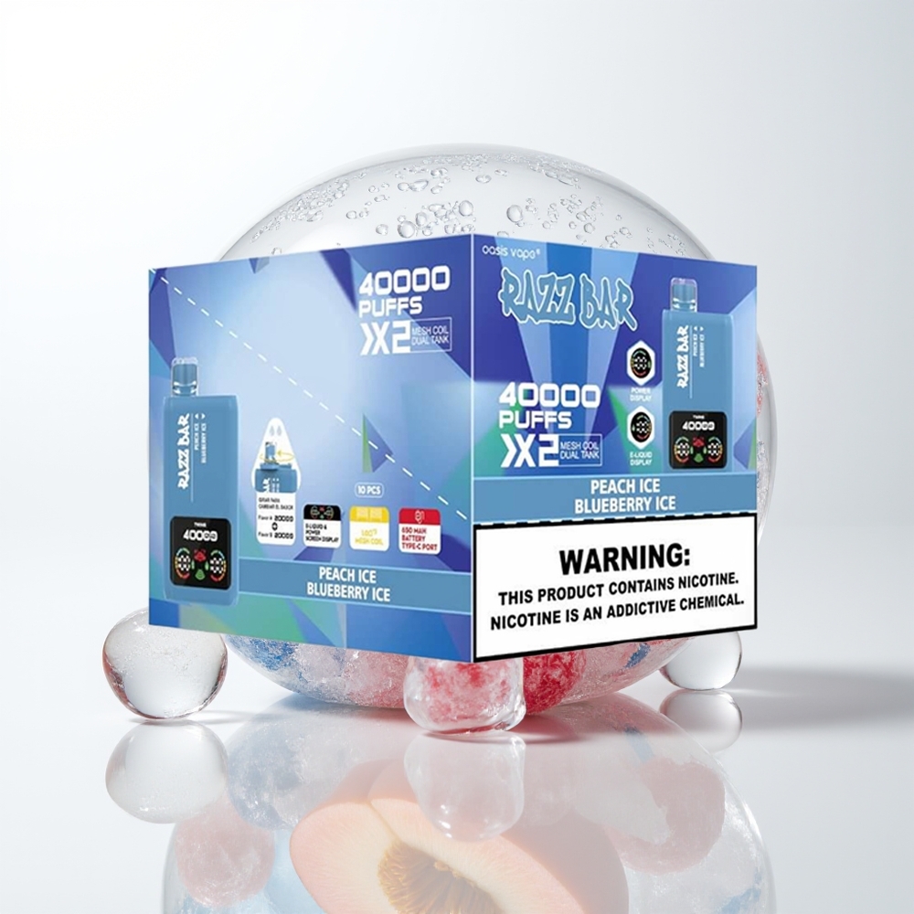 Razz Bar 40000 Peach Blueberry Ice Mesh Coil
