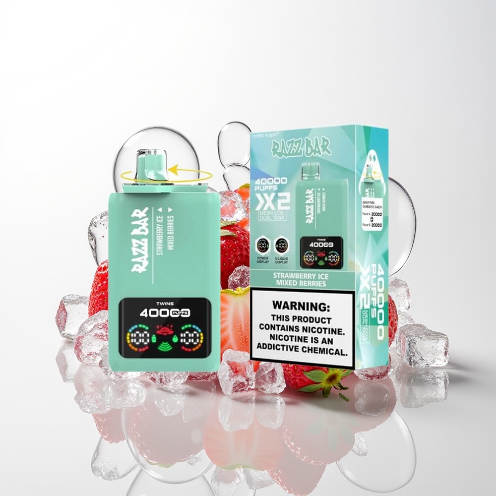 Razz Bar 40000 Strawberry Ice - Mixed Berries Mesh Coil