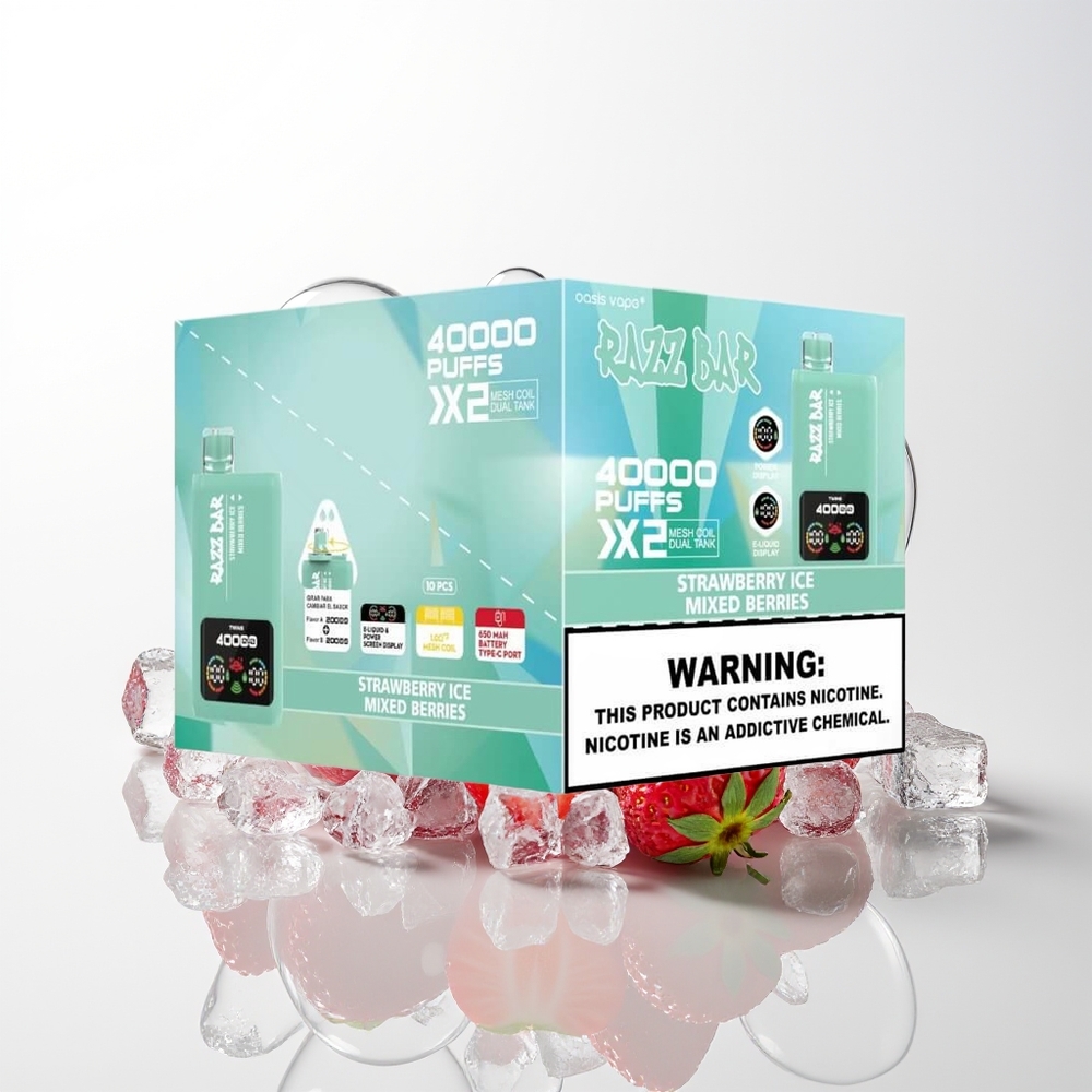 Razz Bar 40000 Strawberry Ice - Mixed Berries Mesh Coil