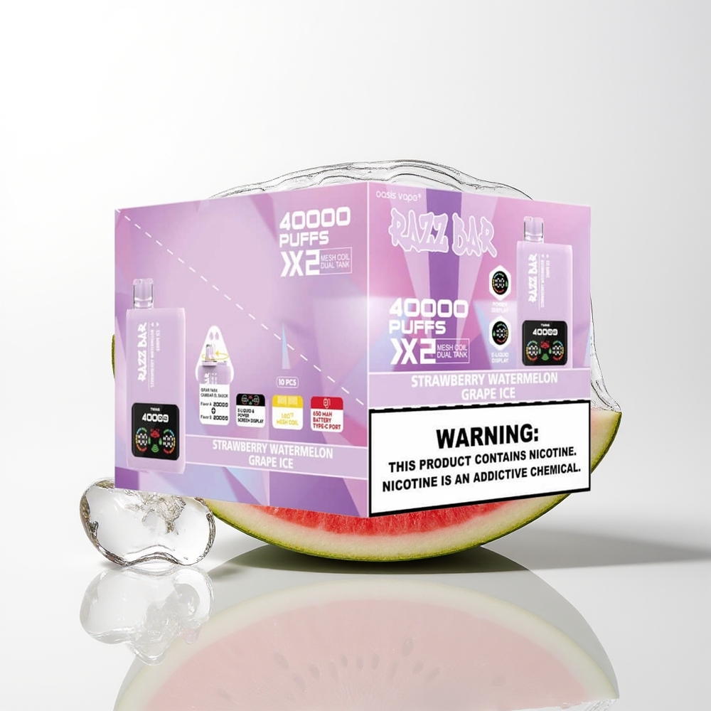 Razz Bar 40000 Strawberry Watermelon Grape Ice Mesh Coil