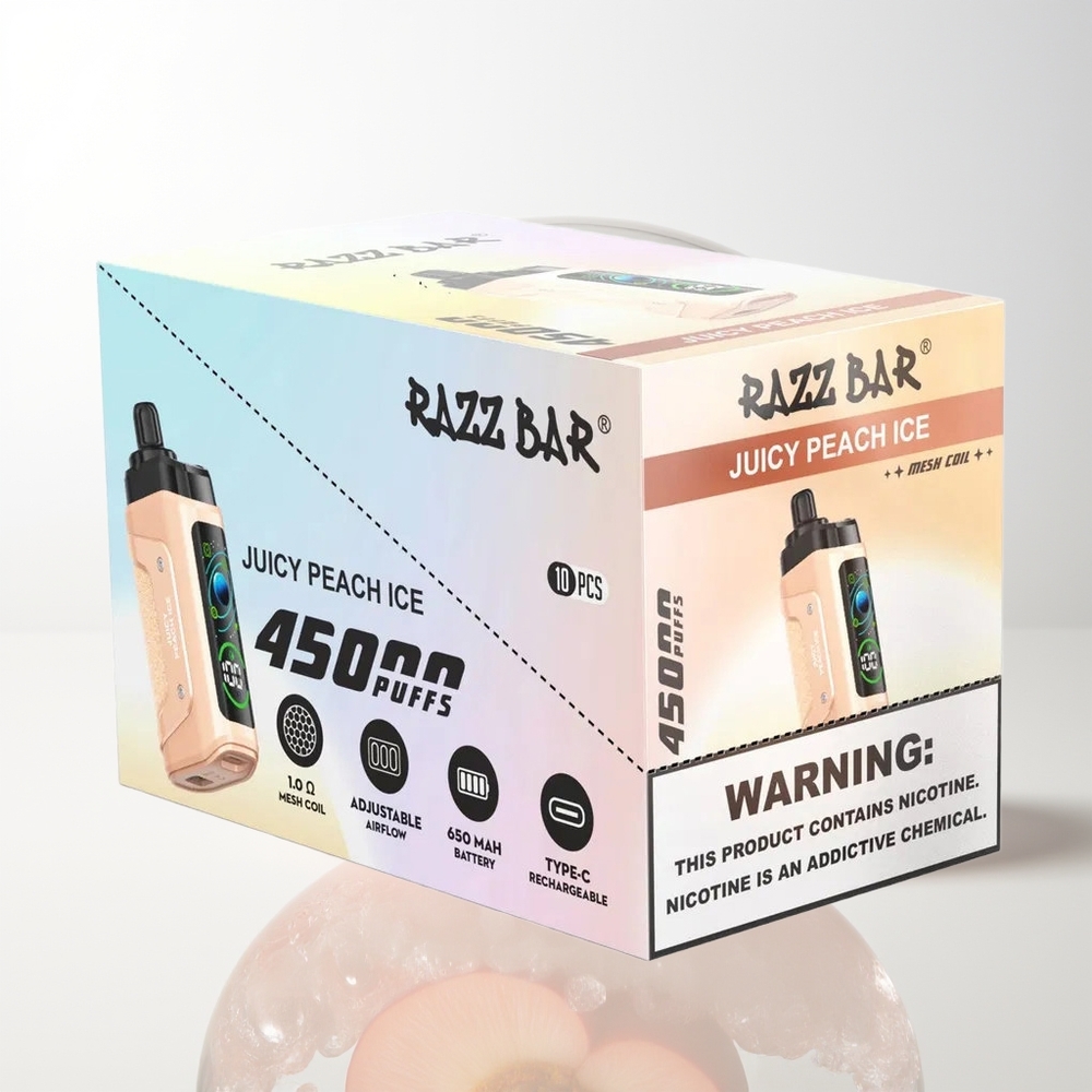 Razz Bar 45000 Juicy Peach Ice Mesh Rechargeable