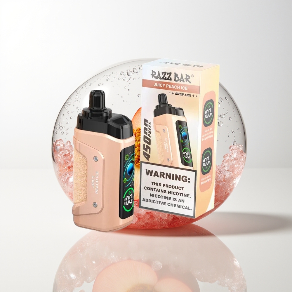 Razz Bar 45000 Juicy Peach Ice Mesh Rechargeable
