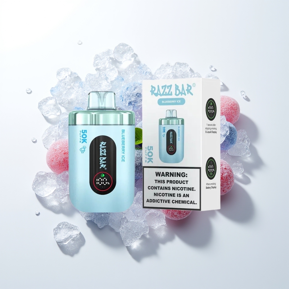 Razz Bar 50K Blueberry Ice Mesh Rechargeable