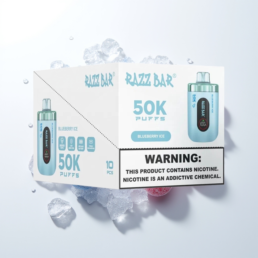 Razz Bar 50K Blueberry Ice Mesh Rechargeable