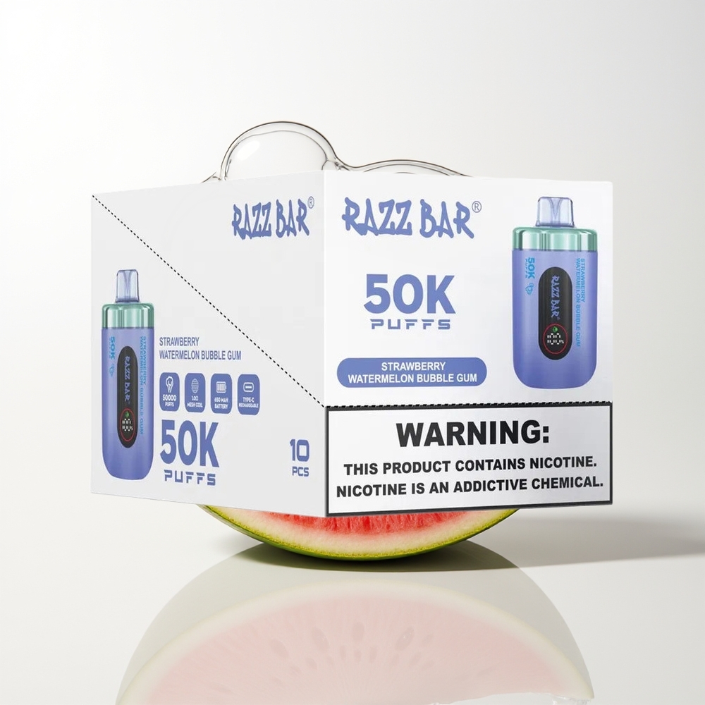 Razz Bar 50K Strawberry Watermelon Bubble Gum Mesh 2%