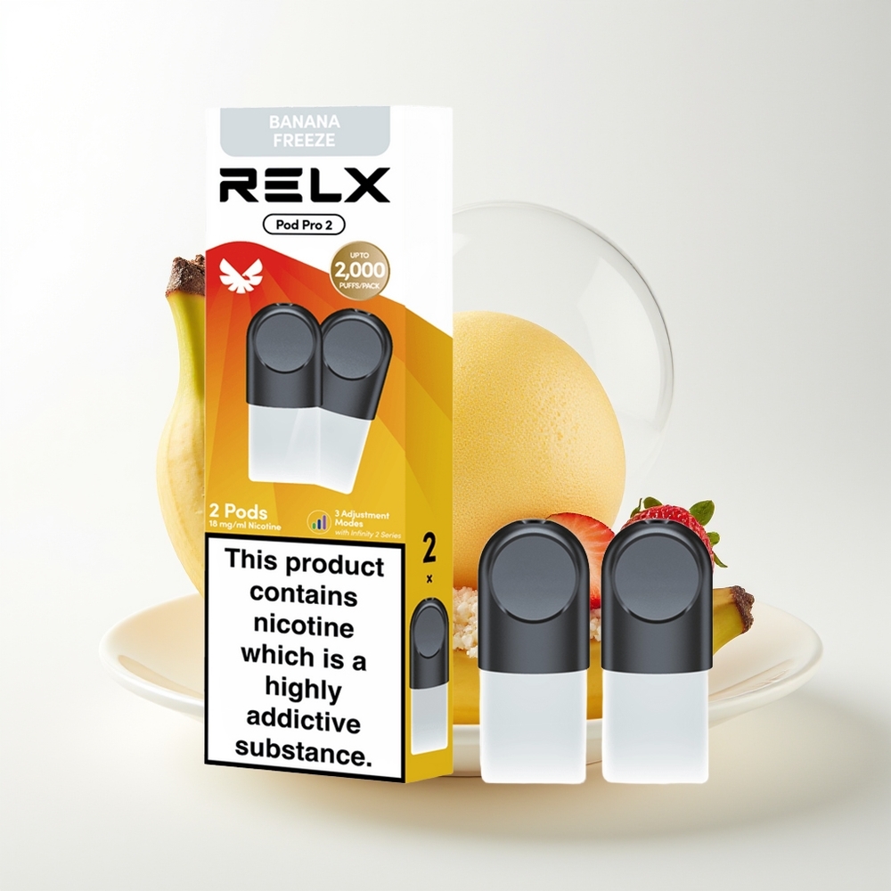 Relx Pod Pro 2 Vape Device Banana Freeze 1.9ml 3 Mode