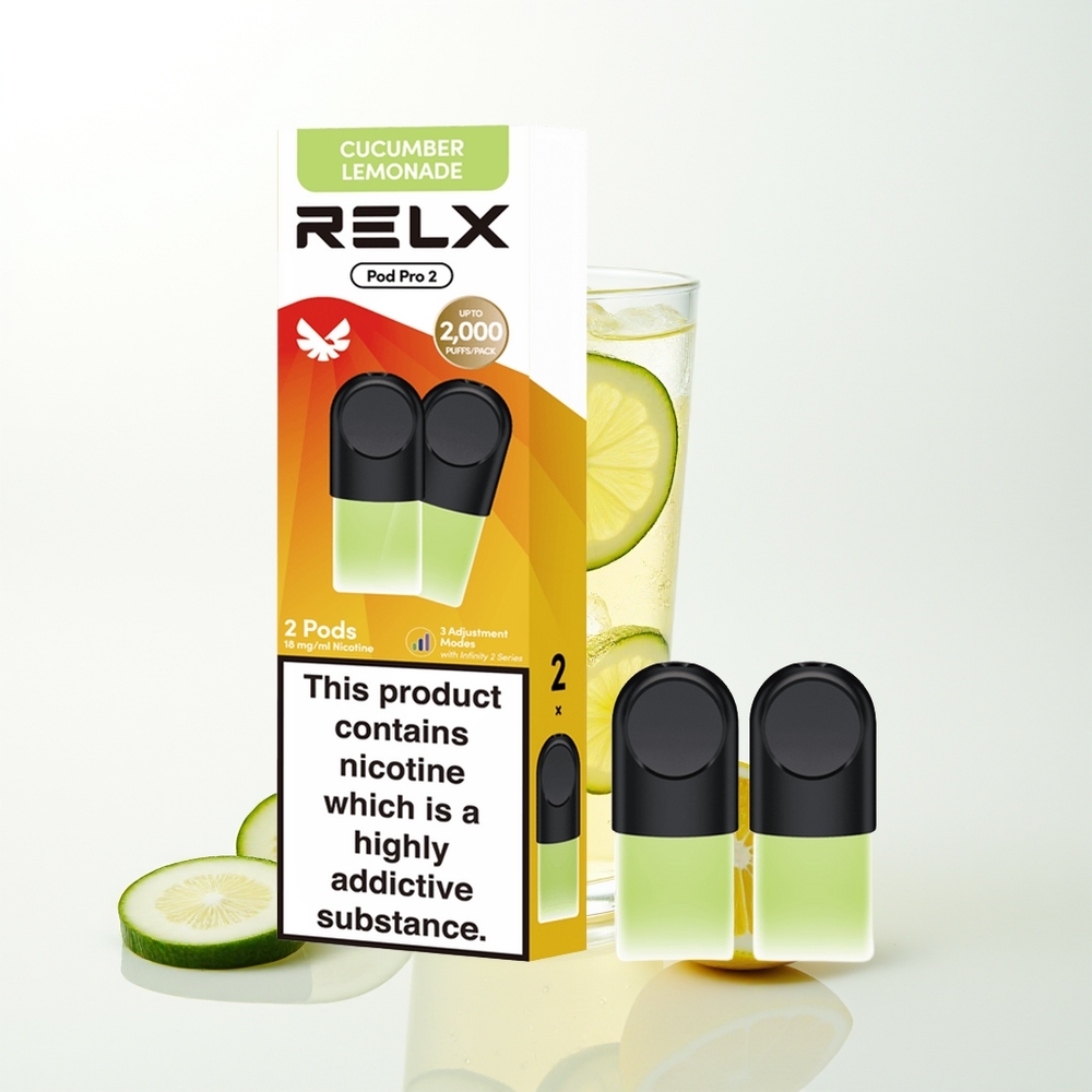 Relx Pod Pro 2 Vape Device Cucumber Lemonade Pro 1.9ml Smooth Boost