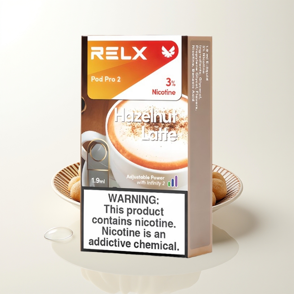 Relx Pod Pro 2 Vape Device Hazelnut Latte 1.9ml Smooth Boost
