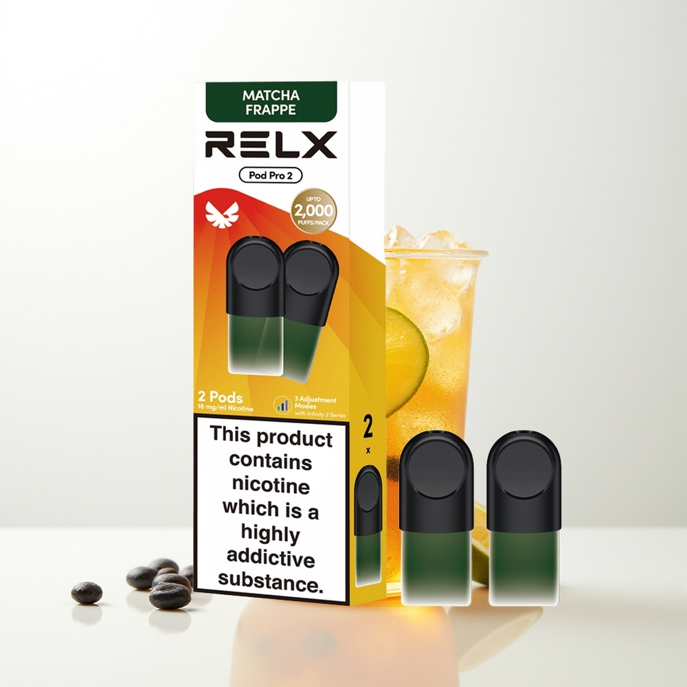 Relx Pod Pro 2 Vape Device Matcha Frappe Chill Pod: 1.9ml Smooth Mode