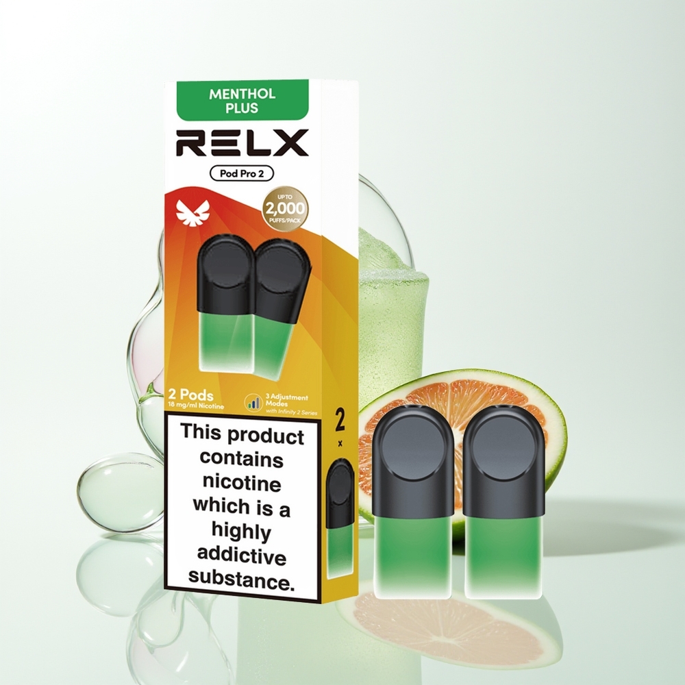 Relx Pod Pro 2 Vape Device Mint-Menthol Plus 1.9ml Dual Mode