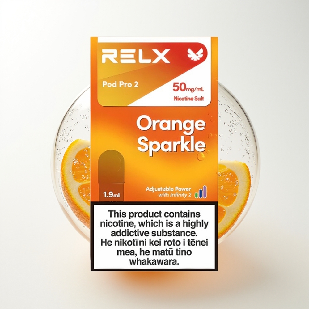 Relx Pod Pro 2 Vape Device Orange Sparkle Pro 1.9ml Eco-Smooth-Boost
