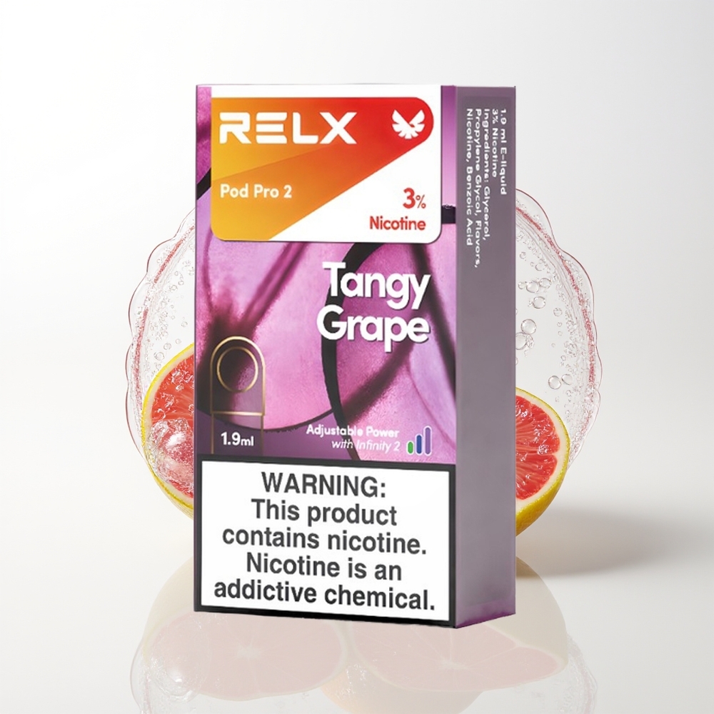 Relx Pod Pro 2 Vape Device Tangy Grape Pro 1.9ml Dual Mode